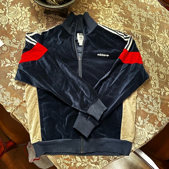 (2) Mens Adidas XL SportsJacket. Navy Blue, White, Red Details. - Picture 2 of 3
